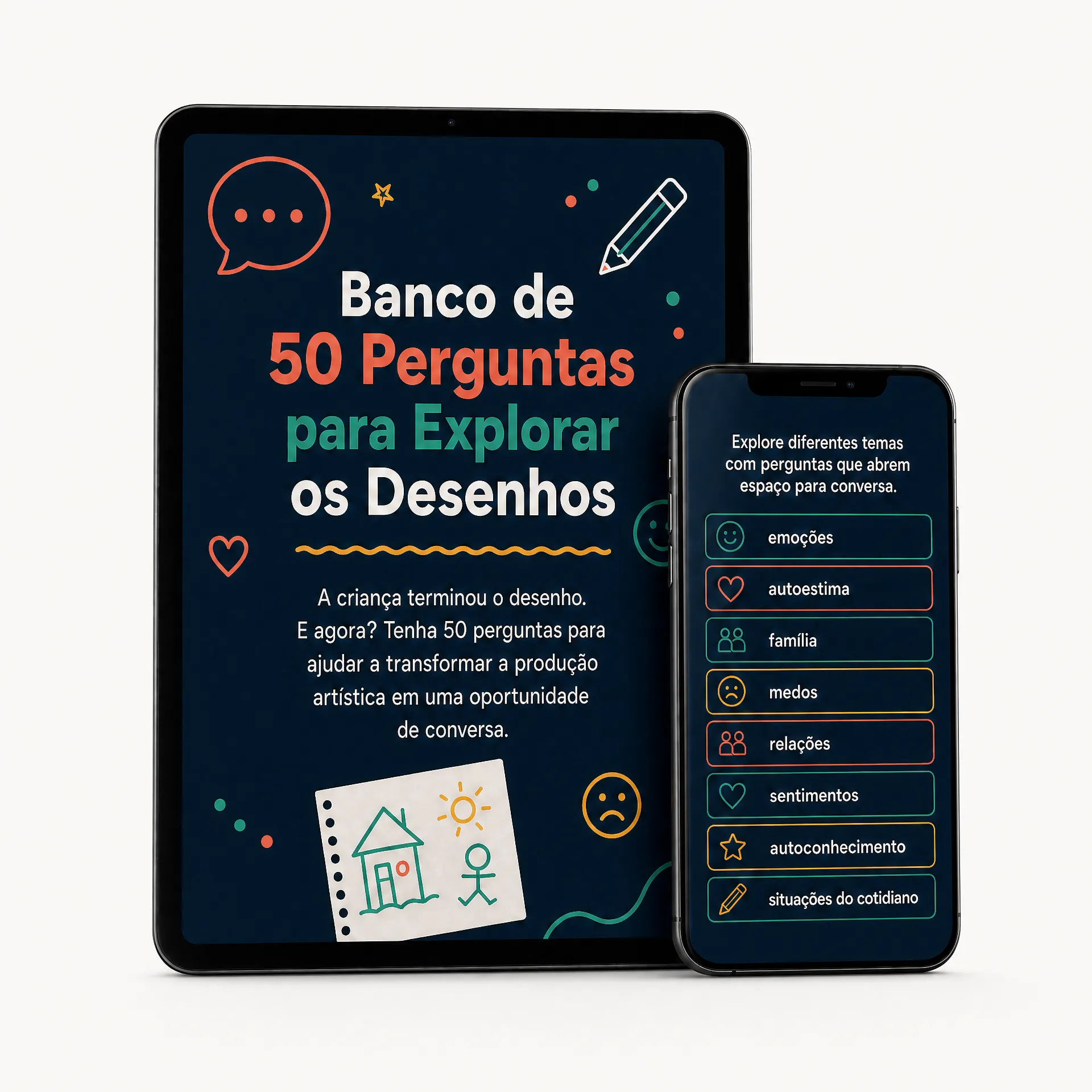 Banco de 50 Perguntas para Explorar os Desenhos