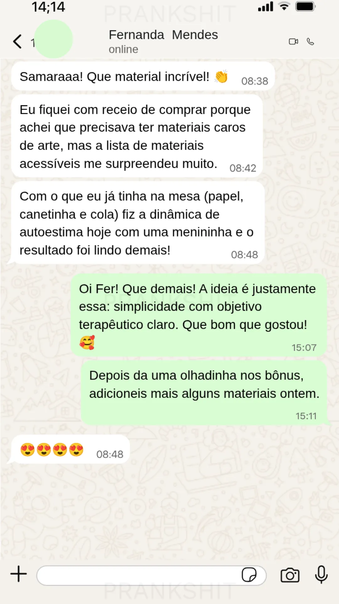 Depoimento 3: mensagem de uma profissional sobre o guia